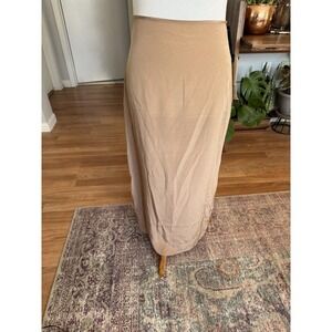 Johanna Ortiz Silk Maxi Nude Slip Skirt